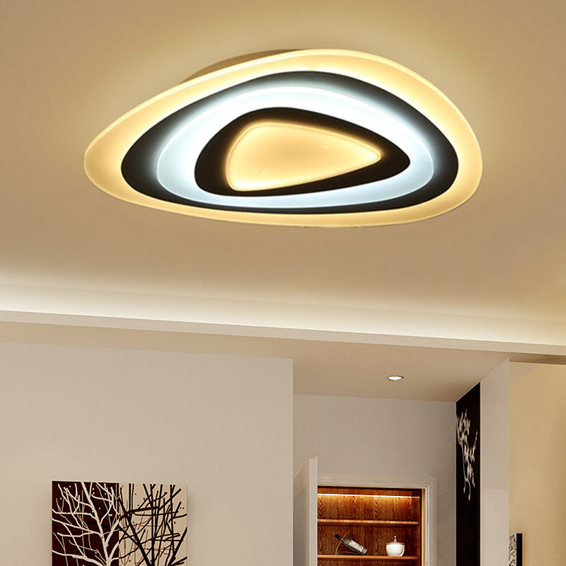 Ultrathin Acrylic Shade Led Ceiling Light - Wide Flush Mount Lamp For Bedroom 19.5/23.5/31.5 Size