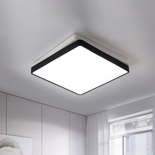 Nordic Metal LED Ceiling Light for Bedroom - Flush Mount, Warm/White, Square/Rectangular Shape, 11"/19"/35.5" Wide