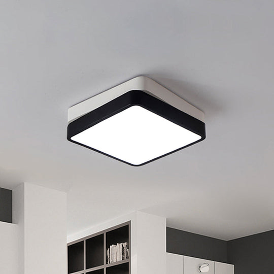 Nordic Metal LED Ceiling Light for Bedroom - Flush Mount, Warm/White, Square/Rectangular Shape, 11"/19"/35.5" Wide