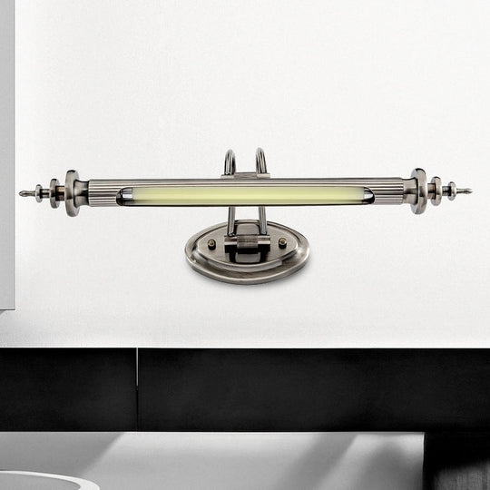 Modern Polished Nickel Led Vanity Wall Sconce - 18/29.5 Warm/White Light Fixture