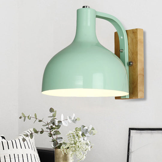 Modern Metal Bowl Wall Light: Nordic Style Undertint Sconce For Living Room