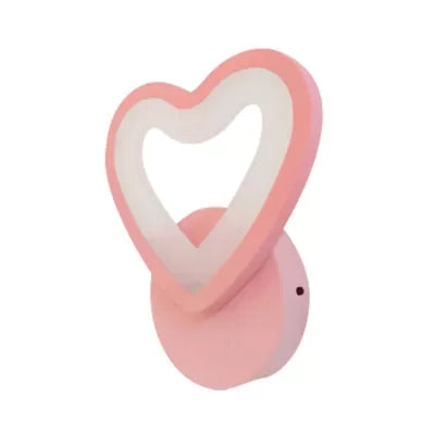 Child Bedroom Led Wall Sconce: Lovely Pattern Acrylic Undertint Light Pink / B