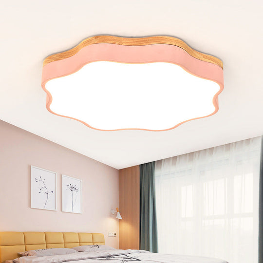 Nordic Led Flower Ceiling Light For Baby Bedroom