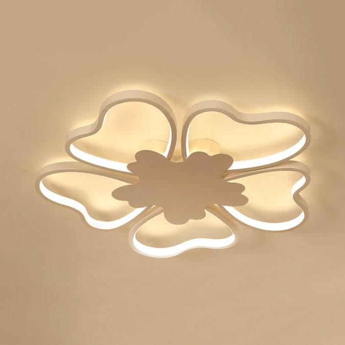 Eye-Caring Kids Ceiling Light In White Blossom Shape - Perfect For Foyer