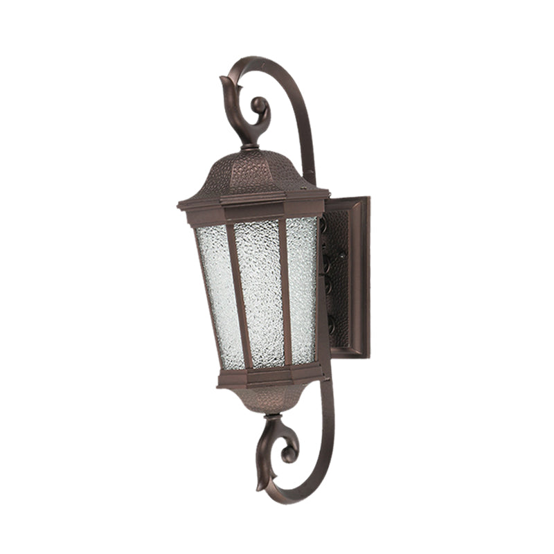 Rustic Aniseed Water Glass Wall Sconce Light - Dark Coffee Finish