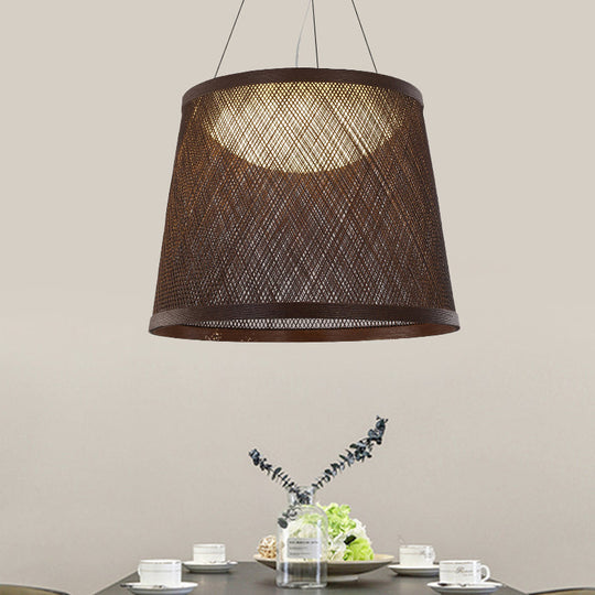 Black Drum Pendant Hanging Light For Dining Table