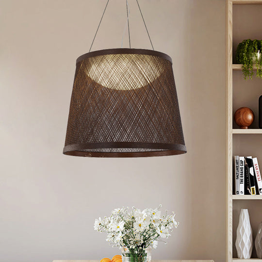 Black Drum Pendant Hanging Light For Dining Table