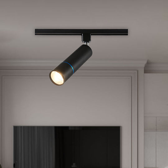 Minimalist Pipe LED Ceiling Light in Green/Black for Restaurants - Semi Flush Mount