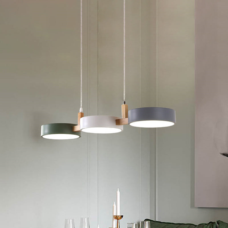 Alkes - Metal Cylinder Multi Light Pendant Nordic Ceiling Lamp