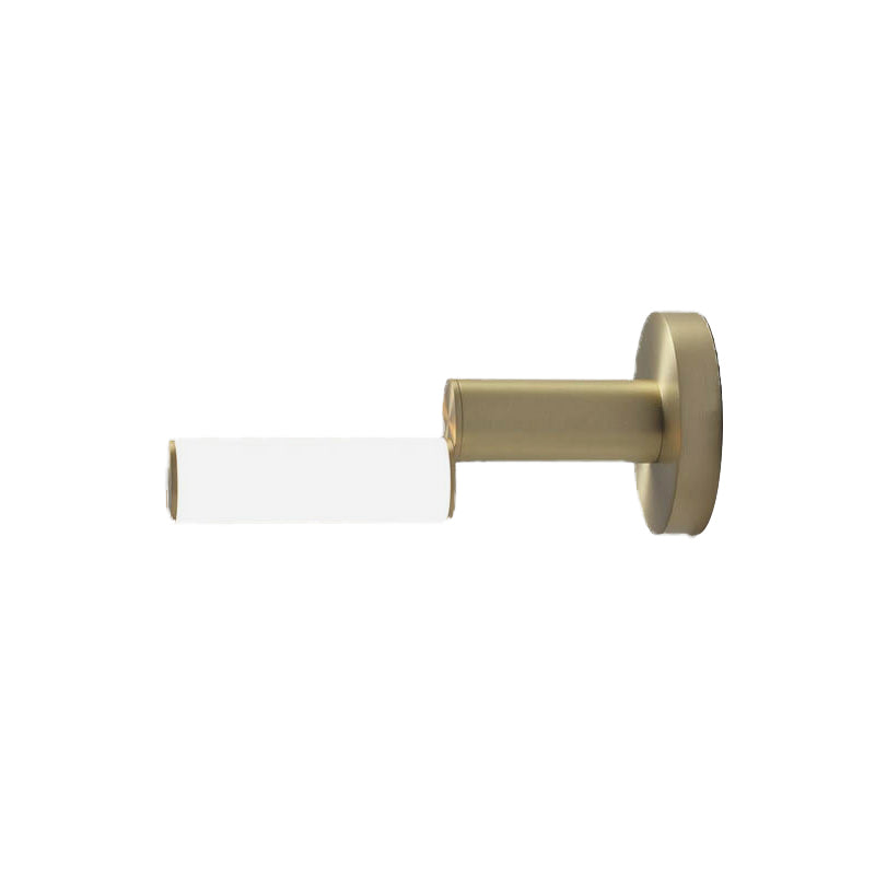 Postmodern Led Wall Sconce Light With Gold Metal Frame And Pipe Acrylic Shade For Bedroom