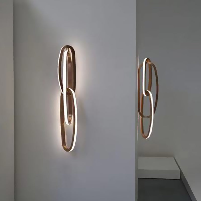 Modern Aluminium Gold Led Wall Sconce For Living Room