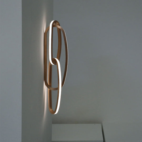 Modern Aluminium Gold Led Wall Sconce For Living Room