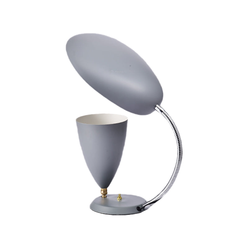 Modern Led Reading Lamp: Adjustable Arm Iron Sharp Tongue & Cone Design White/Black/Grey