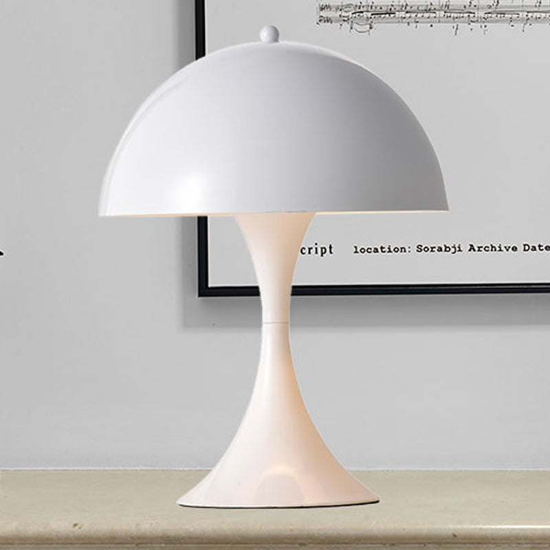 Modern White/Black Mushroom Night Table Light - Metal Desk Lamp For Living Room White