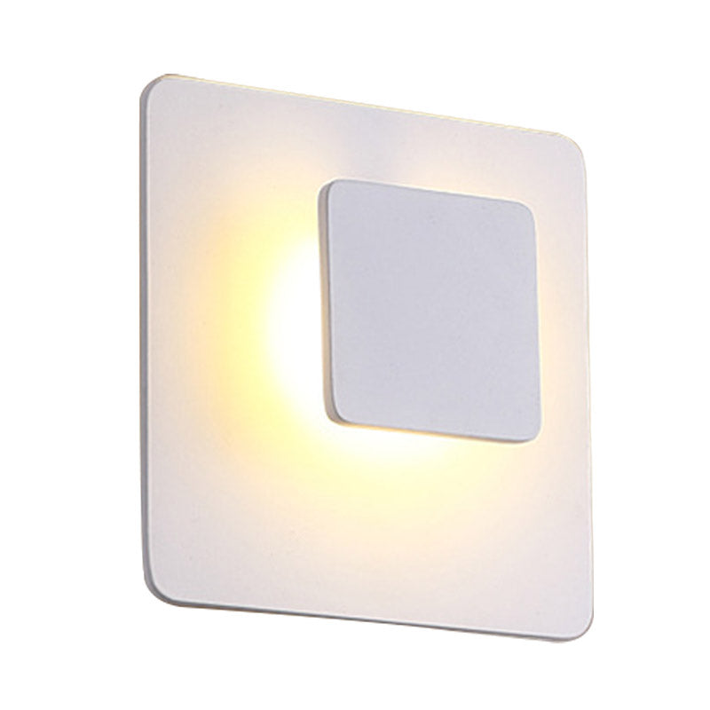 Contemporary Led Acrylic Wall Sconce Lighting For Living Room - White/Warm Light