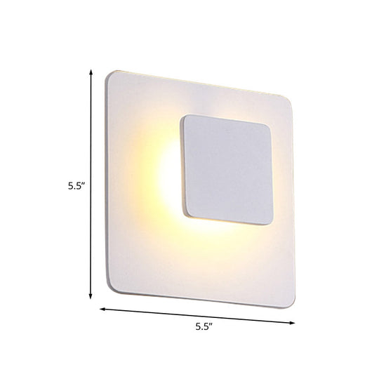 Contemporary Led Acrylic Wall Sconce Lighting For Living Room - White/Warm Light