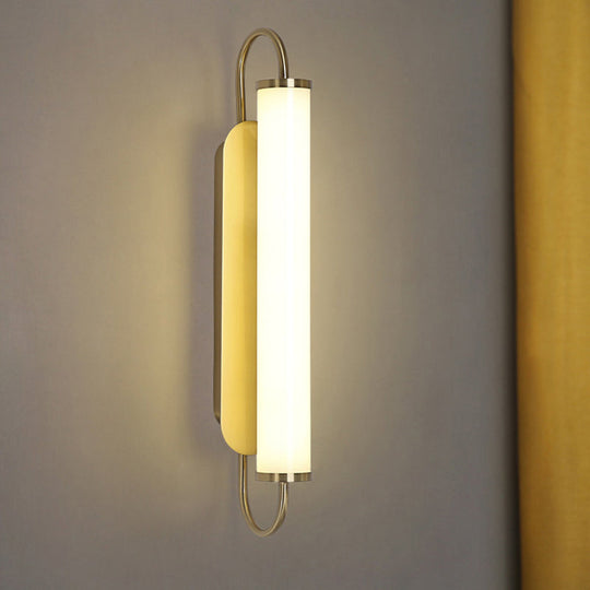 Modern Gold Led Wall Sconce With Acrylic Shade