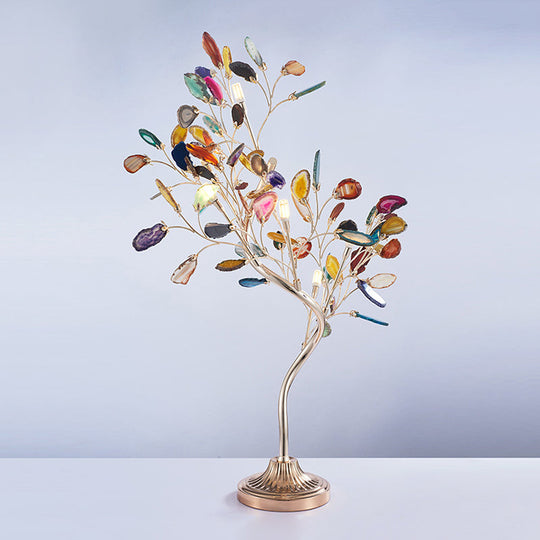 Led Rose Gold Flower Branch Acrylic Table Lamp