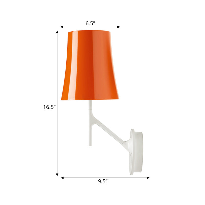 Stylish Orange And White Wall Mount Sconce Lamp For Modern Living Rooms