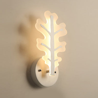 White Deer Horn Led Wall Light - Animal Style Acrylic Sconce For Bedrooms / C Warm