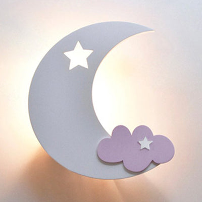 Cartoon Cloud Led Wall Sconce For Childs Bedroom - Energy Saving And Acrylic Material