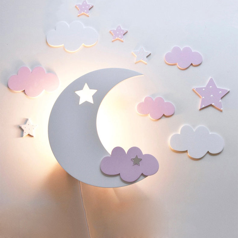 Cartoon Cloud Led Wall Sconce For Childs Bedroom - Energy Saving And Acrylic Material White / A