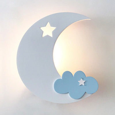 Cartoon Cloud Led Wall Sconce For Childs Bedroom - Energy Saving And Acrylic Material