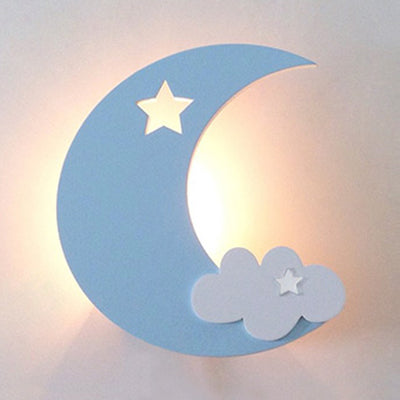 Cartoon Cloud Led Wall Sconce For Childs Bedroom - Energy Saving And Acrylic Material