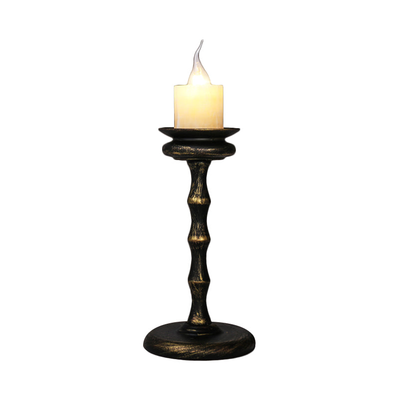 Industrial Desk Lamp With Candelabra Marble Table Accent In Brass/Bronze