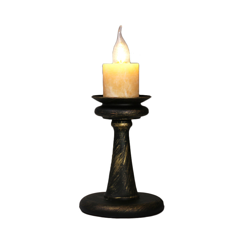 Industrial Desk Lamp With Candelabra Marble Table Accent In Brass/Bronze