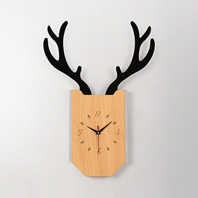 Rustic Wood Antler Animal Led Wall Lamp For Hallway Or Foyer / White