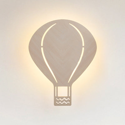 Wooden Led Wall Lamp With Cartoon Pattern - Perfect For Living Room And Kids Decor Beige / B