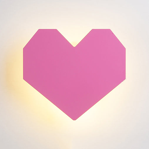 Sweetheart Pink Led Wood Sconce Light For Baby Girls Bedroom And Hallway / 10 B