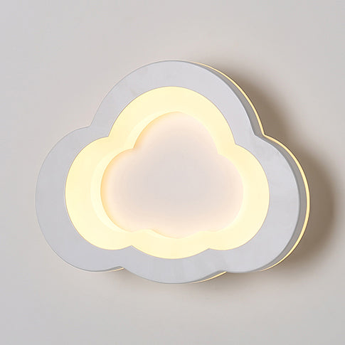 Modern Integrated Led Cartoon Wall Light - Simple Acrylic White