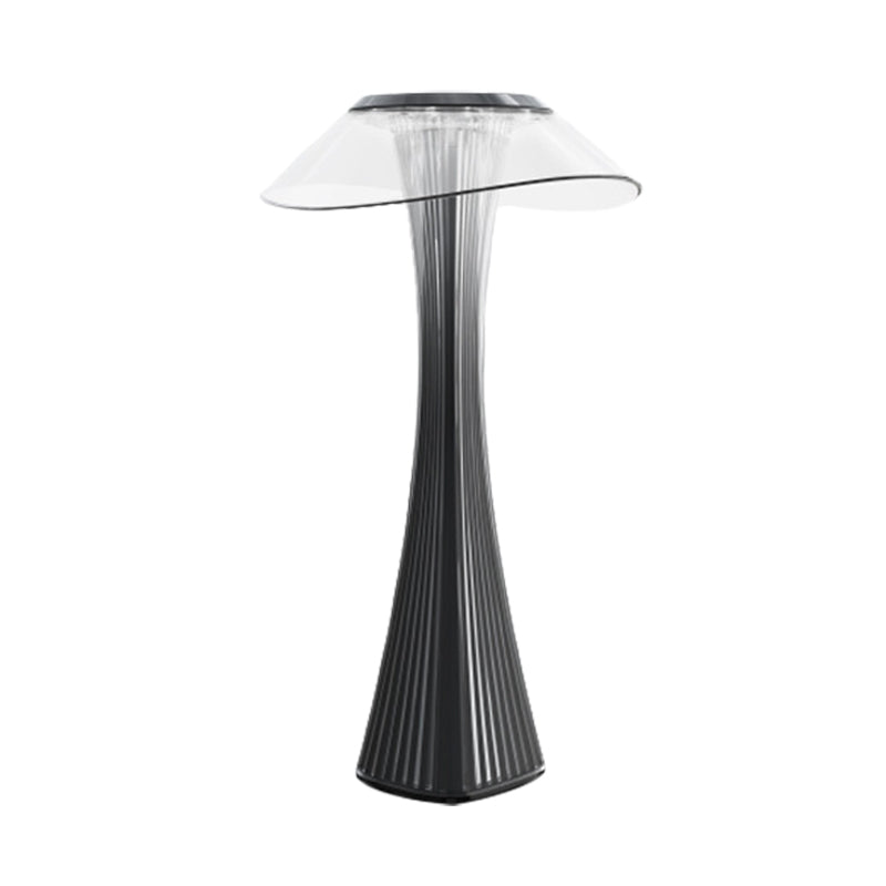 Sleek Grey/Rose Gold Slim Waist Desk Lamp: Contemporary Acrylic Touch Control Led Night Light