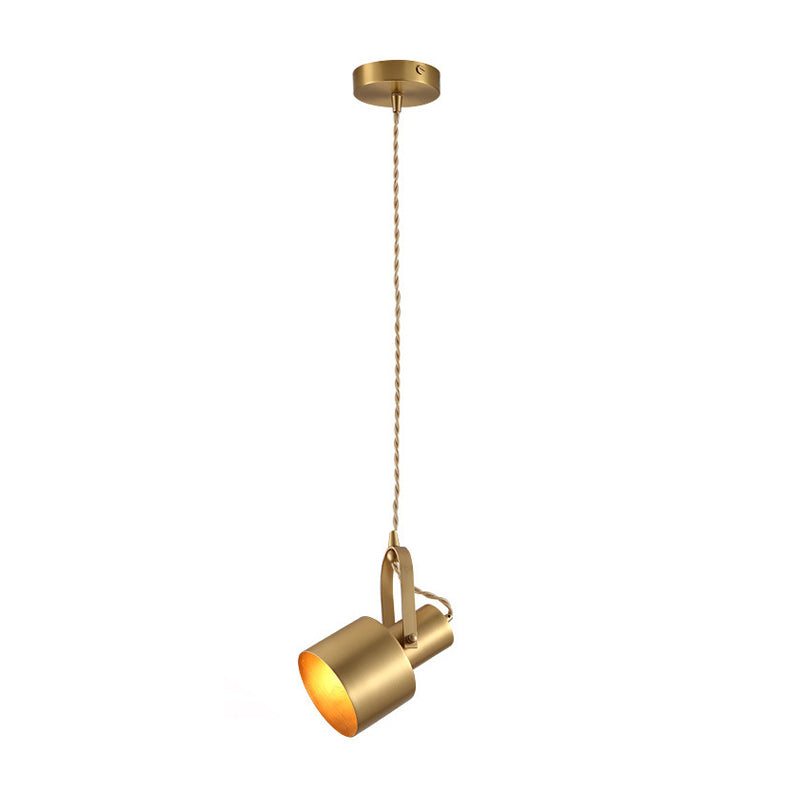 Rotating Brass Torch Pendant Light: Postmodern Metal Ceiling Hanging Lamp For Living Room