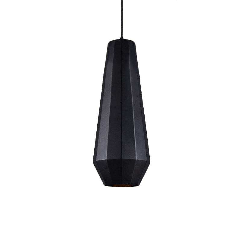 Black Diamond Metal Suspension Pendant: Farmhouse Ceiling Lamp, 1 Light for Coffee Shops