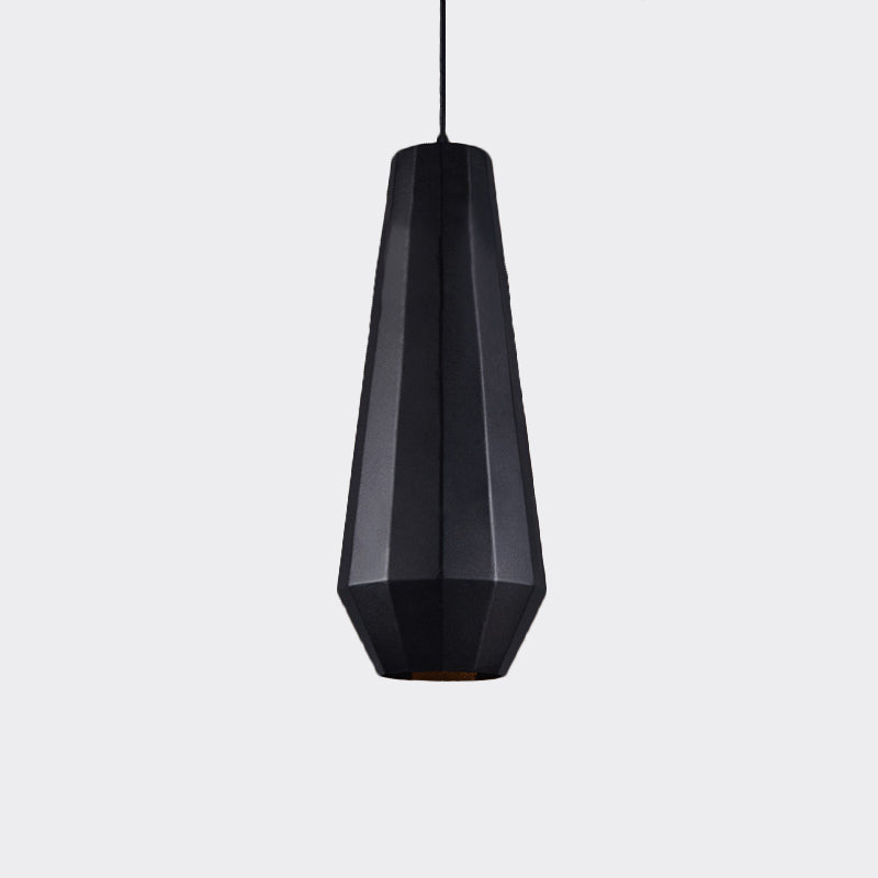 Black Diamond Metal Suspension Pendant: Farmhouse Ceiling Lamp, 1 Light for Coffee Shops