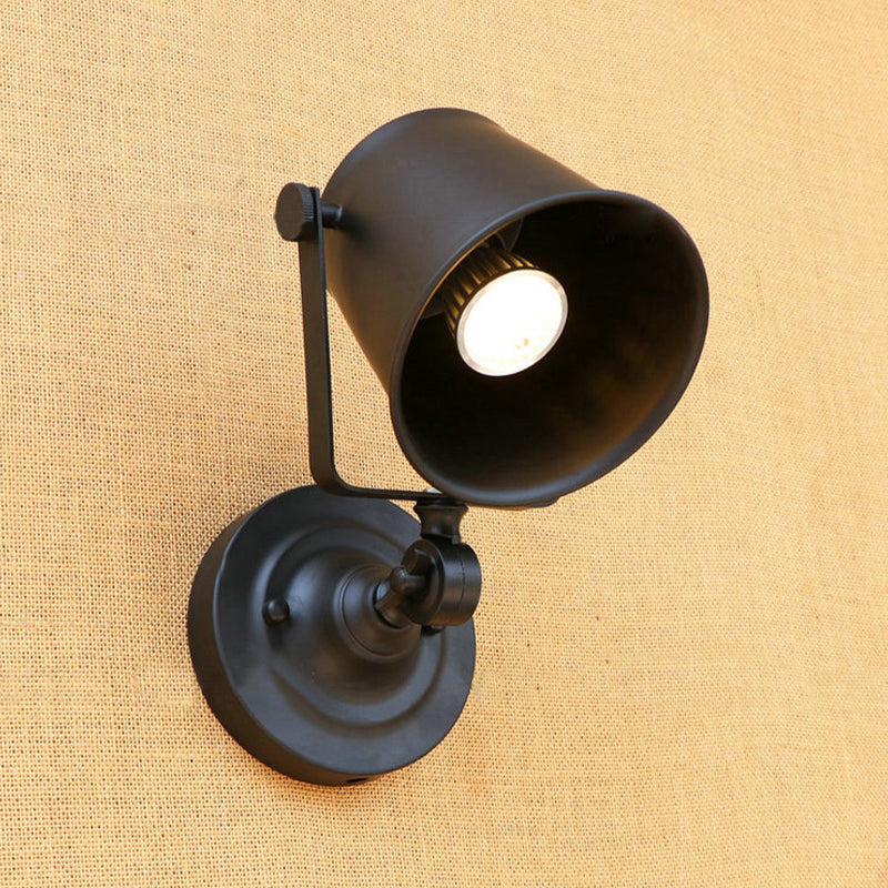 Antique Style Iron Wall Sconce - Outdoor Mounted Lamp Adjustable Black/Grey