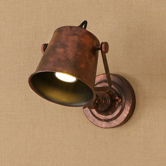 Antique Style Iron Wall Sconce - Outdoor Mounted Lamp Adjustable Black/Grey