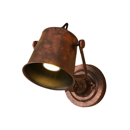 Antique Style Iron Wall Sconce - Outdoor Mounted Lamp Adjustable Black/Grey