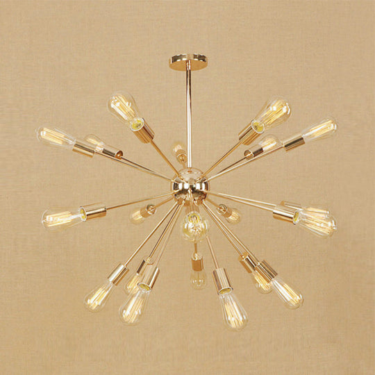 Retro Copper/Chrome Chandelier - Stylish 9/12 Lights Pendant Light for Over Table