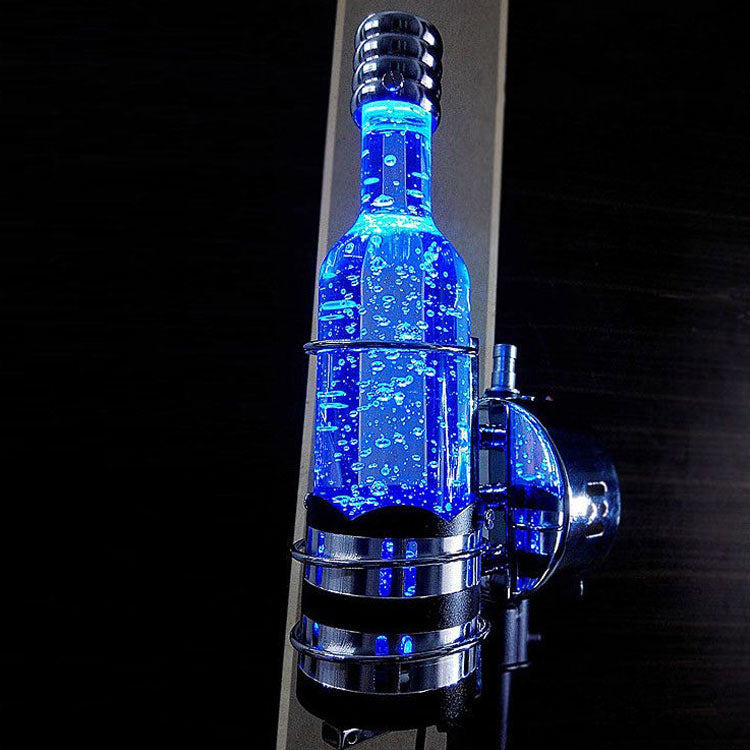 Contemporary Crystal Wall Lamp With Bottle Shape In Multi Color Light Ideal For Bars And Cafes Clear