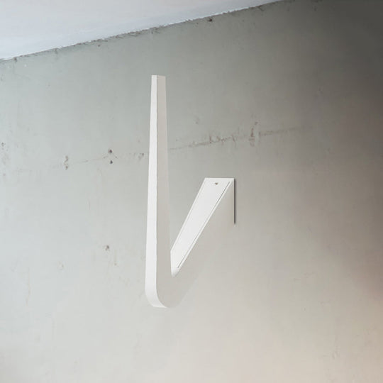 V-Shaped Led Wall Lamp Contemporary Style For Corridor Black/White Warm/White Light