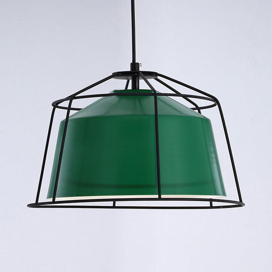 Modern Metal Drum Ceiling Pendant Light for Living Room - 1 Light Indoor Hanging Fixture