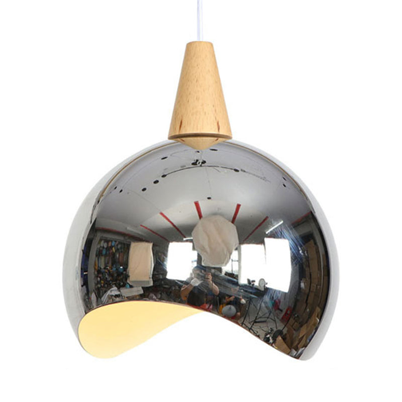 Nordic Style Ceiling Hanging Light with Mirror Globe Pendant for Corridor