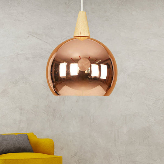 Industrial Pendant Light - Modern Mirror Ball Hanging Lamp for Bedroom