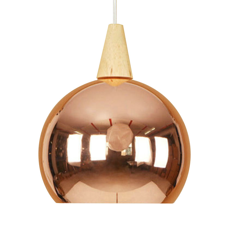 Industrial Pendant Light - Modern Mirror Ball Hanging Lamp for Bedroom