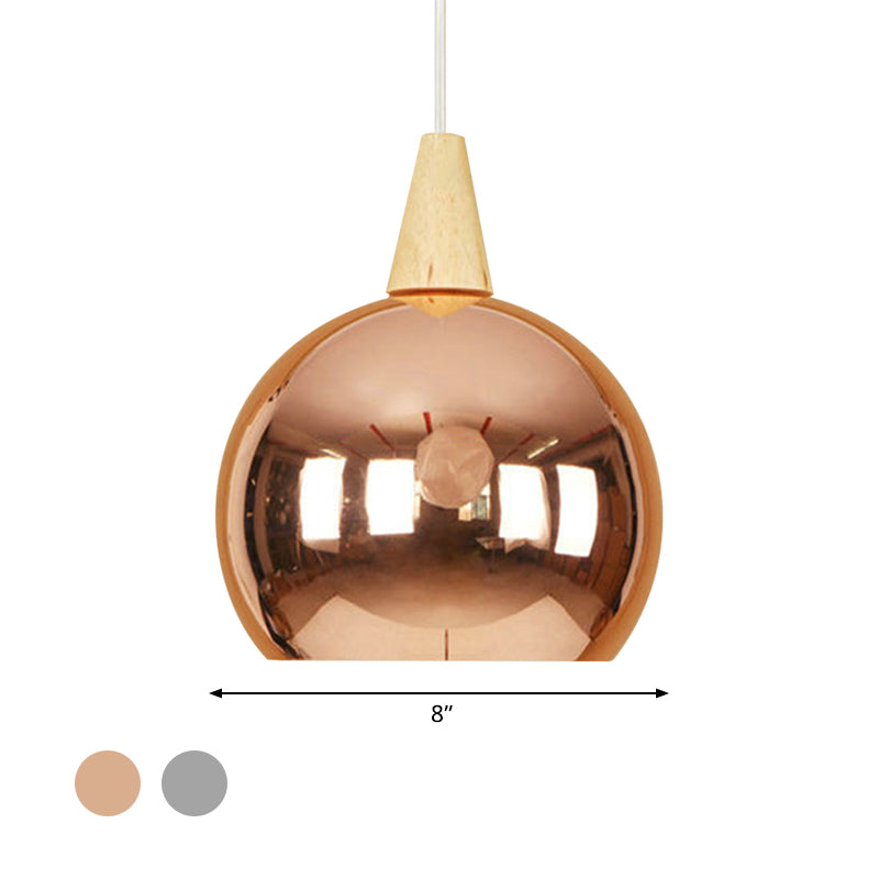 Industrial Pendant Light - Modern Mirror Ball Hanging Lamp for Bedroom