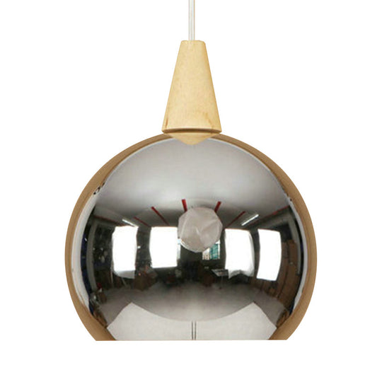 Industrial Pendant Light - Modern Mirror Ball Hanging Lamp for Bedroom